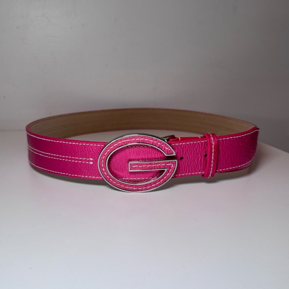 Guess Y2K Pink Leather Belt